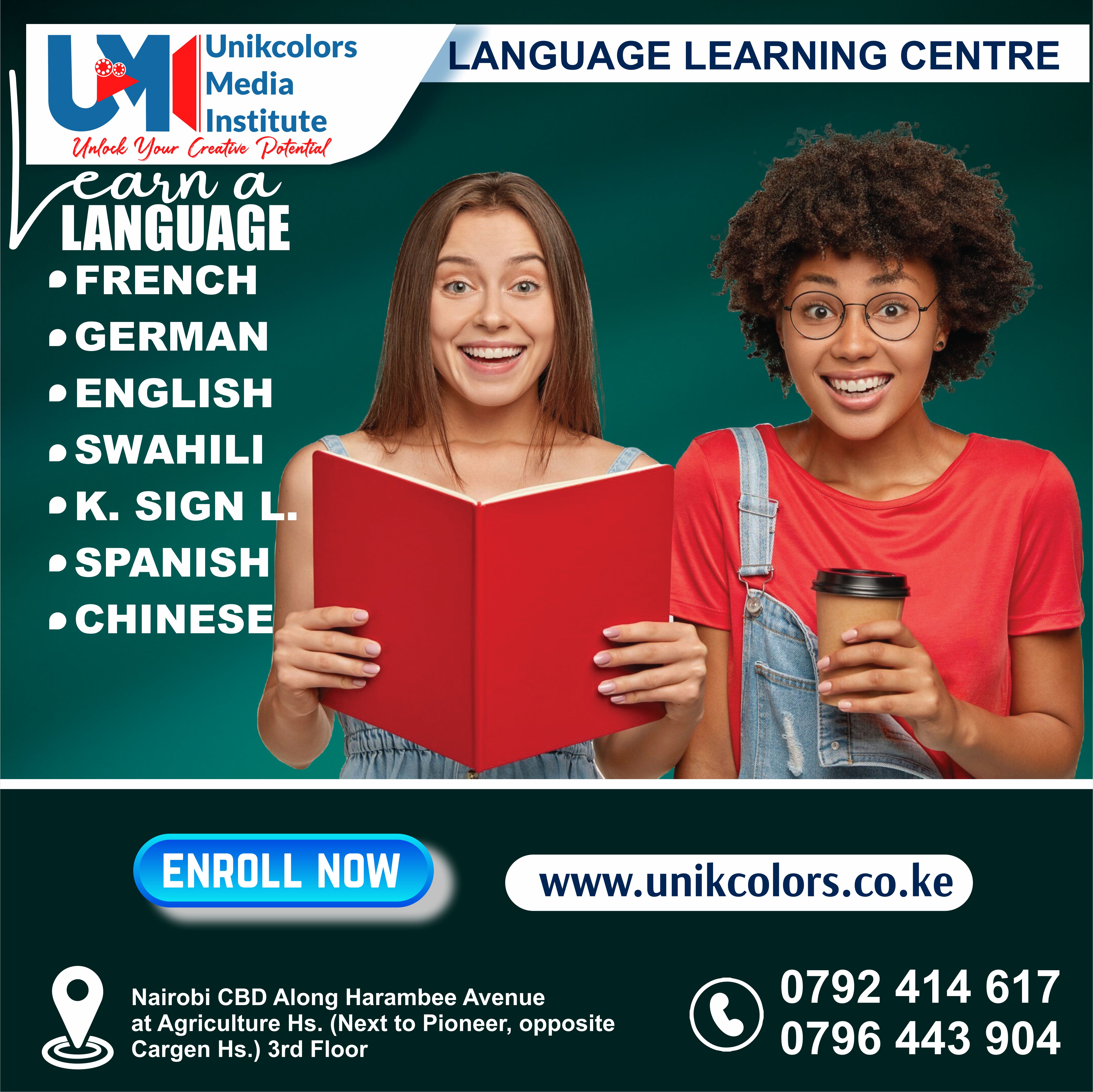 LANGUAGE TRAINING CENTRE - GERMAN | ENGLISH | FRENCH | CHINESE | SPANISH | SWAHILI | KENYA SIGN LANG